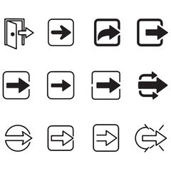 Poster - Diverse Set of Arrow Icons Representing Direction, Navigation, and Action, Vector Illustrations for Web and Graphic Design Projects