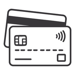 Poster - Credit Card Icon Presenting a Method of Payment, Banking, Finances, Purchases, Digital Transactions, and an Illustration of Financial Operations