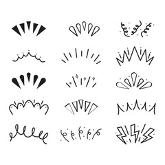 Poster - Cartoon Sunburst Icon Set Vector Design.