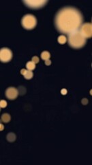 Poster - Animation of glowing light spots over black background