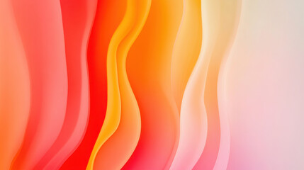 Fototapete - Abstract gradient wave background in shades of red, orange, and yellow. Smooth flowing lines for modern design.