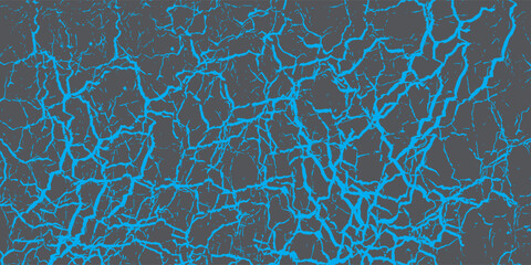 Poster - Bright blue interconnected patterns on a contrasting grey background creating a stunning abstract design. Ideal for technology, modern art, or design templates and symbolic representations.