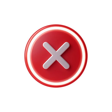Red and white cross button icon for web design, symbolizing cancel, no, or close, red_circle, red, cross, button, icon, symbol, stop, deny, refuse, disallow, reject