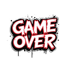 Poster - Retro arcade style game over design vector illustration for gaming 