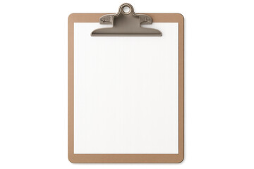 Fototapete - Clipboard with blank white paper is waiting to be used, perfect for showcasing your designs or messages