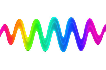 Aufkleber - Colorful wave gradient flowing on transparent background, ideal for modern and vibrant design projects