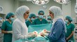 © Hayyu - Skilled female surgeons in hijabs perform a delicate surgical procedure, showcasing expertise and cultural diversity in a modern operating room.