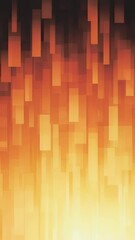 Leinwandbilder - Abstract vertical composition featuring descending rectangular elements in shades of orange and yellow representing fire or energy with a dark top.