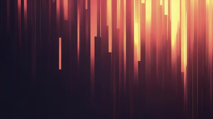 Leinwandbilder - Abstract background featuring vertical orange and yellow glowing lines against a dark backdrop creating dynamic and vibrant digital art