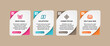 © 1234design - collection of 4 infographics rectangle paper index with data template. four vector illustration abstract background. Can be used for workflow layout, business step, banner, web design.