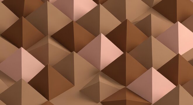 Abstract Geometric Pattern Brown and Beige Pyramid Texture