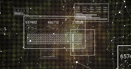 Poster - Field emerging with nodes animating frames fading labels updating grid rising showing data flow