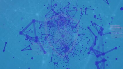 Poster - Shield starting particles coalescing into fingerprint then dissolving into network showing security