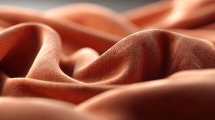 Poster - Abstract Draped Fabric Texture: Peachy Softness