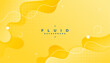 © starlineart - smooth movement abstract fluid yellow banner for backdrop