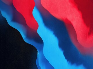 Poster - Vibrant abstract background with flowing red, blue, and black fluid curves, soft edges, and harmonious composition for creative design projects, digital art concepts, or professional presentations, hi