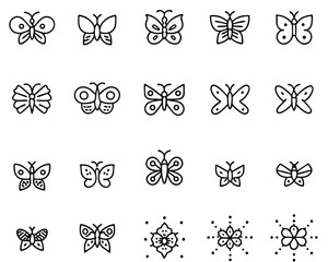 Poster - Elegant butterfly logotype design featuring a sophisticated line art creation perfect for luxury branding and stylish business identity applications