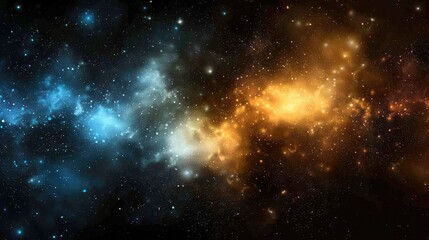 Poster - Stellar exploration journey outer space digital art cosmic environment wide-angle view galactic phenomena
