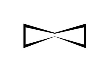 Aufkleber - Simple geometric shape resembling a bowtie or hourglass figure.
