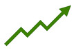 © SHALENA - Green arrow graph line chart moving up concept of stock market business growth transparent png file
