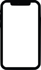 Leinwandbilder - Modern Smartphone Vector Illustration: Minimalist Black Icon Design