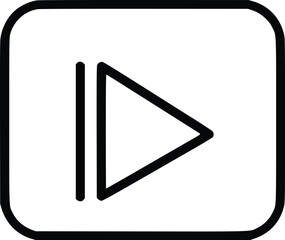 Leinwandbilder - Modern vector fast-forward button: simple, clean, dark icon design.