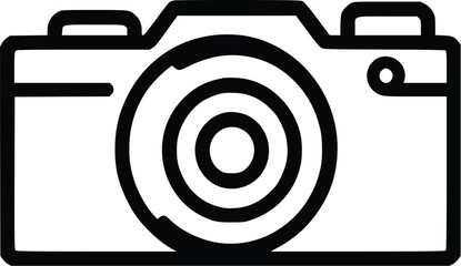 Leinwandbilder - Bold Black Vector Camera Icon: Simple Modern Design