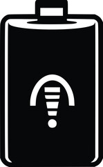 Leinwandbilder - Low Battery Vector Icon: Simple, Bold, Warning Symbol