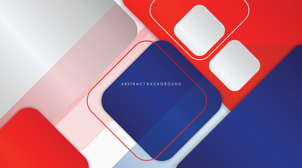 Fototapete - modern abstract background blue, red, white and silver colorful. vector design.