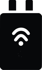 Leinwandbilder - Wireless Charger Vector Icon: Modern Minimalist Design