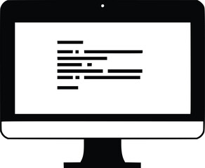 Leinwandbilder - Simple vector desktop computer icon: modern, clean design.