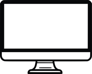Leinwandbilder - Modern Vector Desktop Computer Icon: Simple, Clean Design