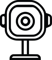 Leinwandbilder - Modern Webcam Vector Icon: Minimalist Line Art Design