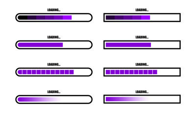 Aufkleber - Loading icons collection isolated vector symbols on transparent background