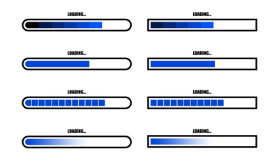 Aufkleber - Loading icons collection isolated vector symbols on transparent background
