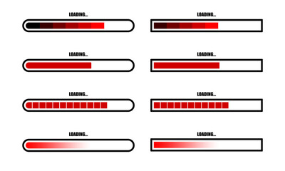 Aufkleber - Loading icons collection isolated vector symbols on transparent background