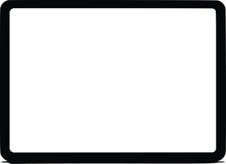 Leinwandbilder - Modern Tablet Computer Vector Illustration: Minimalist Design