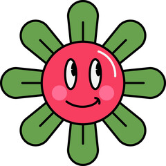 Poster - Cute Doodle Retro Character Illustration