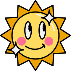 Poster - Cute Doodle Retro Character Illustration