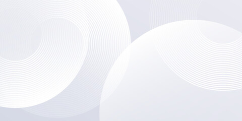 Poster - Abstract lines grey background with dynamic circle lines simple art modern