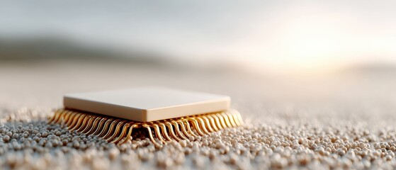 Aufkleber - Quantum Processor Circuit Board with National Emblem and Microchips in Industrial Setting - Innovation and AI Advancement in Emerging Tech Industries