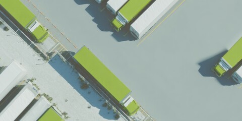 Poster - Quantum-Driven Logistics Center with Automated Supply Chain Vehicles and Digital Overlays - Advanced Smart Transport and Delivery Optimization Technology