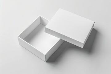 Poster - Creative Box Designs on White Background for Branding and Product Presentation Clean Blank Shape