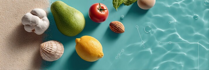 Poster - AI-Driven Personalized Nutrition with Fresh Vegetables and Produce in a Modern Tech Interface for Health Optimization and Innovative Diet Solutions