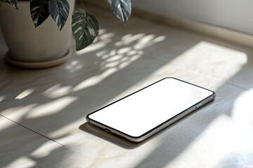 Poster - Clear Pixel Image of Mobile Phone on the Floor Mock Up