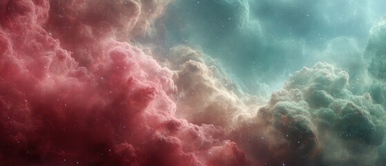 Poster - Expansive Celestial Map with Swirling Nebula and Stars for Astronomy Banners, Cosmic Navigation Visuals, Space Exploration and Digital Science Branding