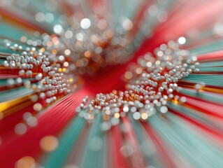 Poster - Quantum Chip with AI Neural Circuits and Electronic Pathways Highlighting Processor Core for Advanced Big Data and Connectivity Integration