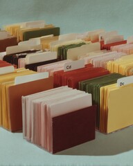 Poster - Professional High-Quality Office Filing System with Alphabetical Card Dividers for Modern Business Organization and Structured Data Management Marketing Content