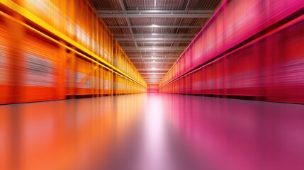 Poster - Modern Smart Warehouse with Real-Time Tracking and Automated Inventory Premium Tech Logistics Content for Professional Business Marketing