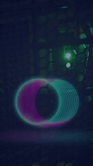 Poster - Animation of circles moving over server room